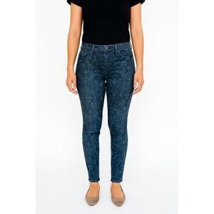 Joe's Jeans The Skinny Paisley‎ Print Denim Pants Stretch Black Size 25